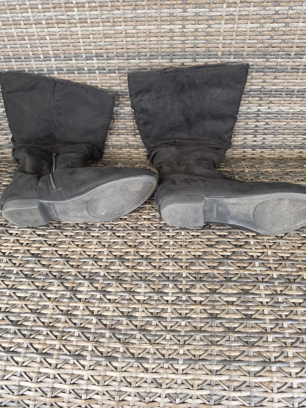 Kohl's Black Suede Boots with Side Zip